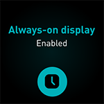 Bildschirm mit den Schnelleinstellungen mit aktiviertem Always-on-Display